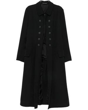 Yohji Yamamoto Double-Breasted Coat - Black