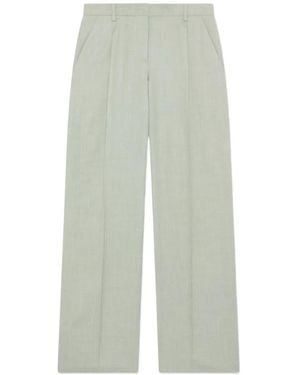 Lardini Pleated Twill Trousers - White