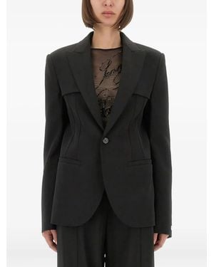 Jean Paul Gaultier Single-Breasted Blazer - Black