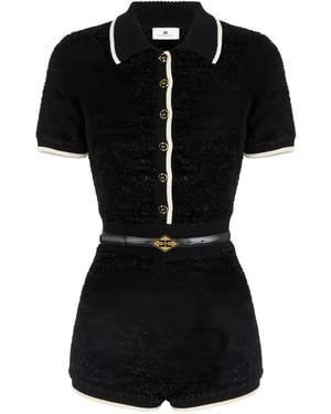 Elisabetta Franchi Belted Jumpsuit - Black