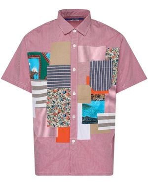 Junya Watanabe Patchwork Gingham Shirt - Pink