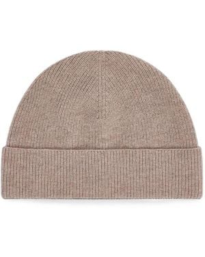 Fursac Bonnet En Maille Côtelée - Grey