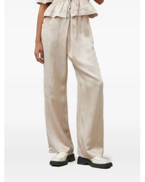 Munthe Ohara Drawstring Wide-Leg Trousers - Natural