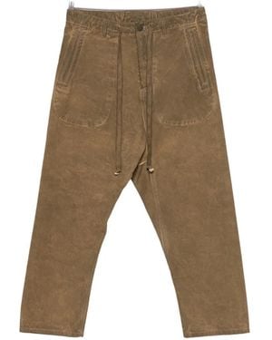 Uma Wang Pagiama Drawstring-Waist Panelled Trousers - Natural