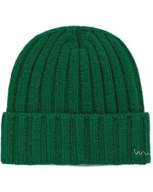 Visvim Bonnet En Maille Côtelée - Green