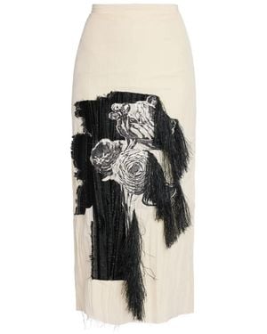 Erdem Kokerrok Met Print - Zwart