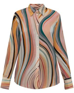 Paul Smith Silk Blend Printed Shirt - Multicolour