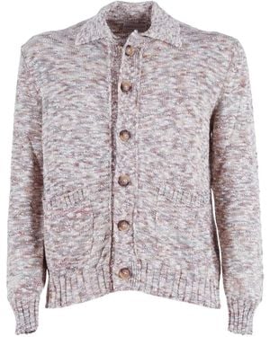 SETTEFILI CASHMERE Cardigan En Tweed À Col Polo - Multicolour