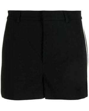 RED Valentino Side-Stripe Tailored Shorts - Black