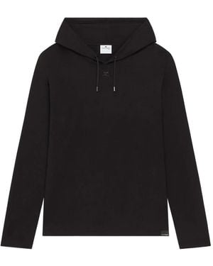 Courreges Asymmetrical Cropped Hoodie - Black