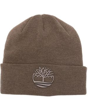 Timberland Logo-Patch Beanie - Brown