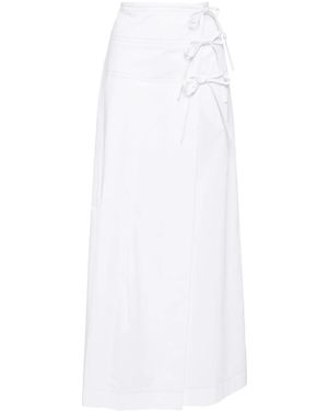 Alberta Ferretti Gonna A Portafoglio Plissettata - Bianco