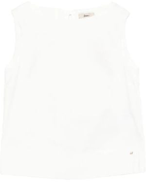 Herno Round-Neck Blouse - White