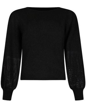 Rene' Derhy Nancy Puff-Sleeve Sweater - Black