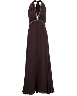 Johanna Ortiz New Destiny Halter-Neck Maxi Dress - Purple