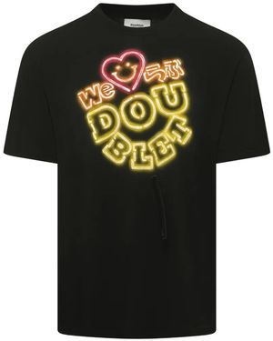 Doublet Neon-Paint T-Shirt - Black