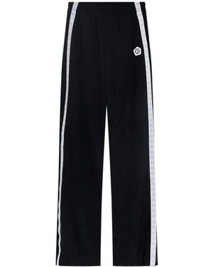 KENZO Trousers With Logo - Black