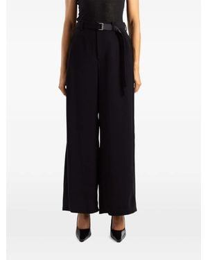Sacai Belted Wide-Leg Pants - Black