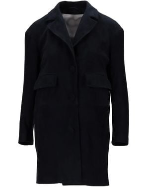LA ROSE Single-Breasted Coat - Blue