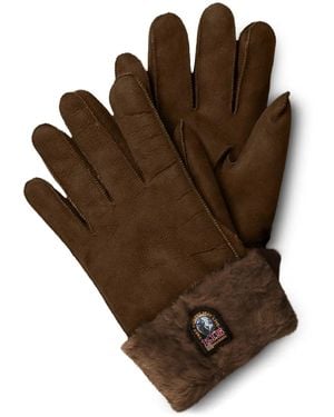 Parajumpers Handschoenen Met Afwerking Van Bont - Bruin