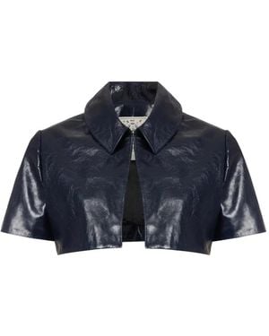 Contessa Mills Circe Leather Jacket - Blue