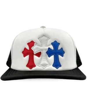 Chrome Hearts Cemetery Honkbalpet Met Leren Patch - Blauw