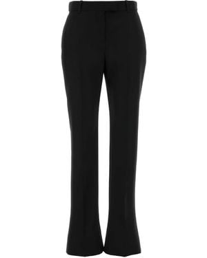 McQueen Wool flared trousers - Schwarz