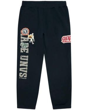 Aape By A Bathing Ape Logo-Patch Track Trousers - Blue