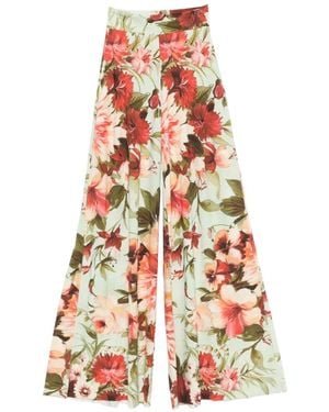 La Petite Robe Di Chiara Boni Floral Trousers - White
