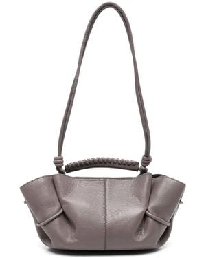 Hereu Bolso de hombro Arta con asa trenzada - Gris