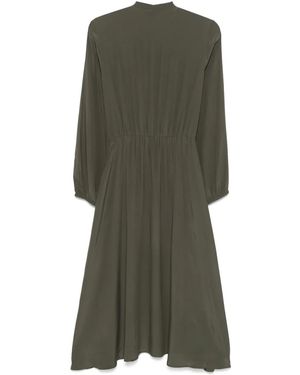 Aspesi Midnight Cady Crepe Long Dress in Blue | Lyst