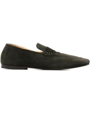 Henderson Suede Penny Loafers - Black