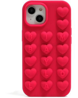 Bimba Y Lola Heart-Embellished Iphone 15 Case - Red