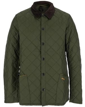 Barbour Piumino Heritage Liddesdale Con Colletto A Coste - Verde