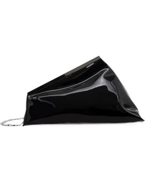 Sisley Triangle Chain-Strap Cross Body Bag - Black