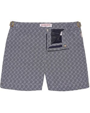 Orlebar Brown Bulldog Portico Jacquard Swim Shorts - Blue