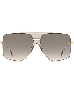 Victoria Beckham Oversized Pilot-Frame Sunglasses - Gray