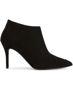 Giuseppe Zanotti Greek 90mm スエード アンクルブーツ - ブラック