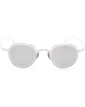 Kame Mannen Round-Frame Sunglasses - White