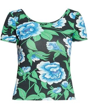KENZO Floral-Print T-Shirt - Green