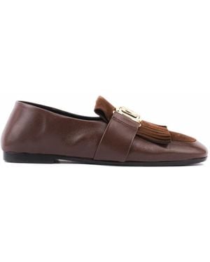Lanvin Mother & Daughter Fringed Loafers - Brown