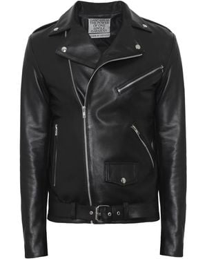 Dan Cassab Citrino Leather Biker Jacket - Black