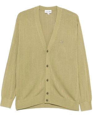 Lacoste ボタン カーディガン - グリーン