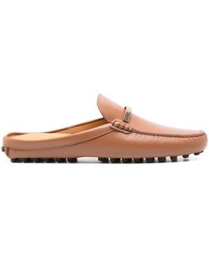 Tod's レザー スリッポン - ブラウン