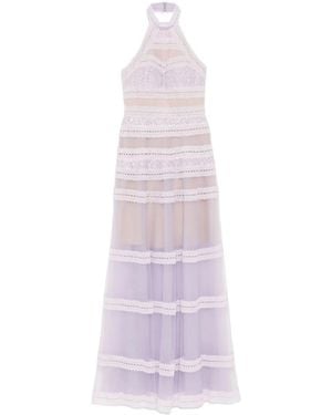Saiid Kobeisy Maxikleid mit Stehkragen - Weiß