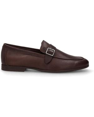 Frau Mocassins À Design Structuré Et Boucle - Brown