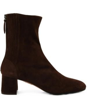 Aquazzura Pointed-Toe Ankle Boots - Marron