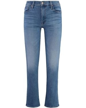 Mother Cropped Skinny Jeans - Blue