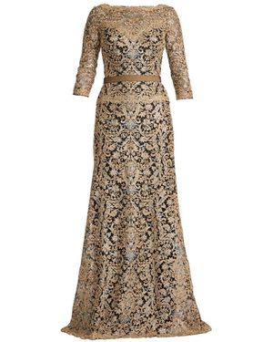 Tadashi Shoji Floral Embellished Dress - Natural
