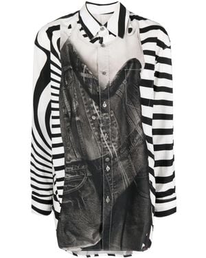 JNBY Graphic-Print Panelled Shirt - Grey